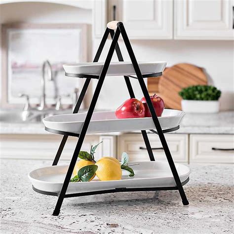 Black And White 3 Tier Serving Tray Stand From Kirklands In 2021