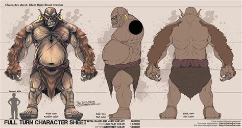 Character Sheet Giant Ogre By Charochai Character Design Character