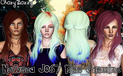 Newsea`s J067 Kiss Jasmine Hairstyle Retextured By Chazy Bazzy Sims 3