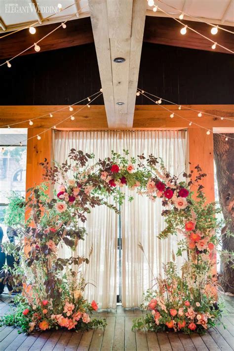 A Burgundy Inspired Secret Garden Wedding With Images Wedding Arch