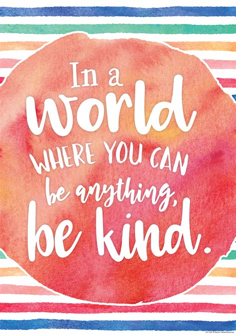 In A World Where You Can Be Anything Be Kind Positive Poster Lrc