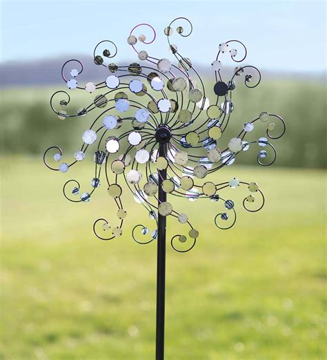 Free shipping for many items! Dual-Rotor Spiral Metal Wind Spinner with Shiny Mirror ...