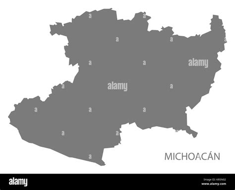 Michoacan Mexico Map Grey Stock Photo Alamy