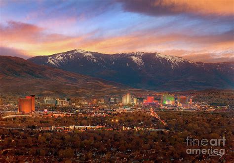 Mountain Sunset Of Reno Nevada Photograph By Vance Fox Fine Art America