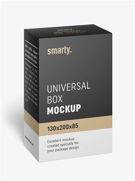 Box mockup / 130x200x85 - Smarty Mockups
