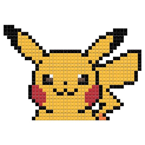 8 Bit Pikachu Minecraft Grid