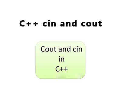 The extraction operator(>>) is used along with the object cin for reading inputs. C++ cin and cout - Tutorial And Example