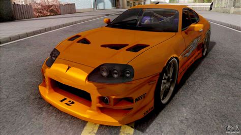 At the drag strip, a toyota supra 1/4 mile of 13 seconds at 109 mph made it quicker than many v8 competitors. Toyota Supra Fast & Furious with O.Z Wheel para GTA San ...