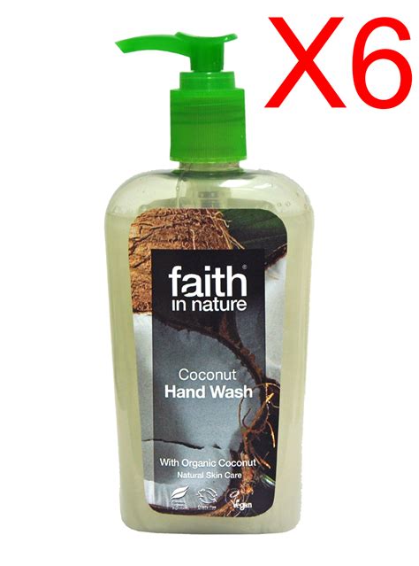 Wholesale Faith In Nature Coconut Hand Wash 6 X 300ml Sls Free
