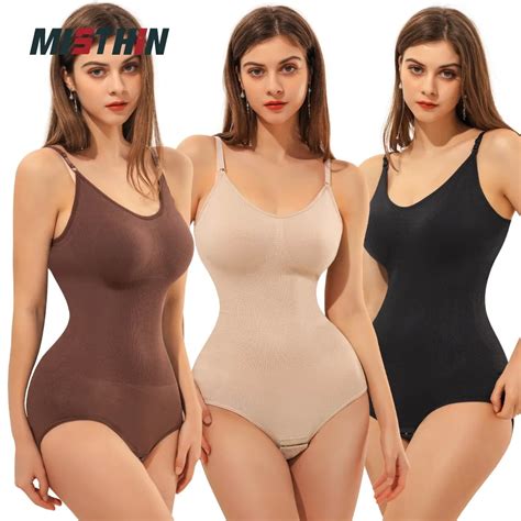 misthin bodysuit full body shapewear women s binders and shapers corset tummy control slimming