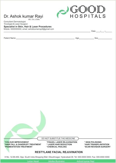Find these free doctor letterhead templates and format which are free to download and use. Doctor Letterhead Examples in 2020 | Letterhead examples ...