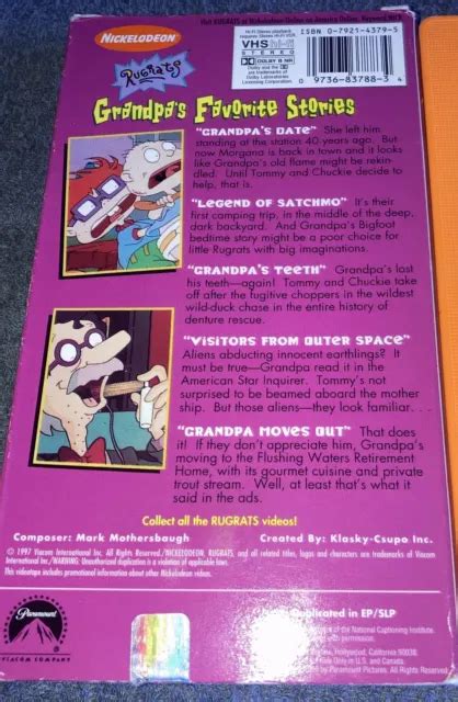 Rugrats Grandpas Favorite Stories Vhs Nickelodeon