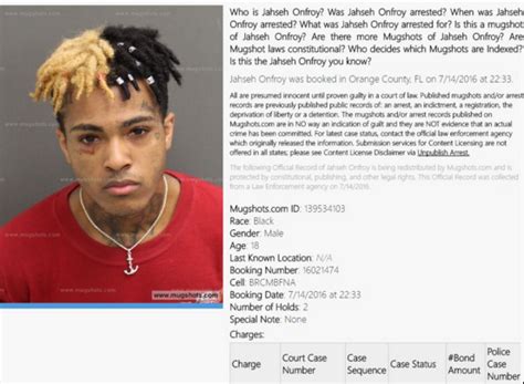 Broward County Rapper Xxxtentacion Arrested On Robbery And Assault