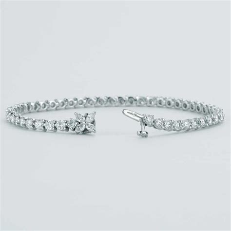 Bracelet riviera tennis bracelet platinum finish with created diamond double row. Tiffany and Co. Victoria Collection Tennis Bracelet ...