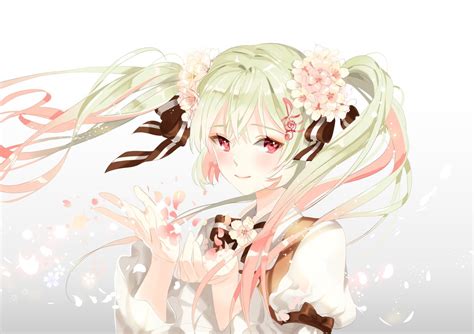 1500x1060 Vocaloid Hatsune Miku Anime Girl Hair Flowers