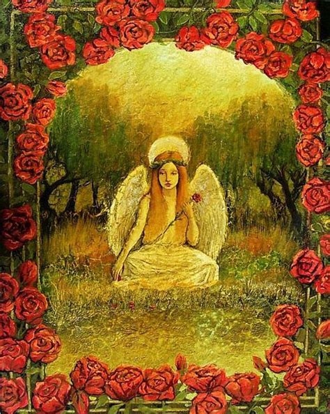 Angel With A Rose Par Emily Balivet Goddess Art Pre Raphaelite Art