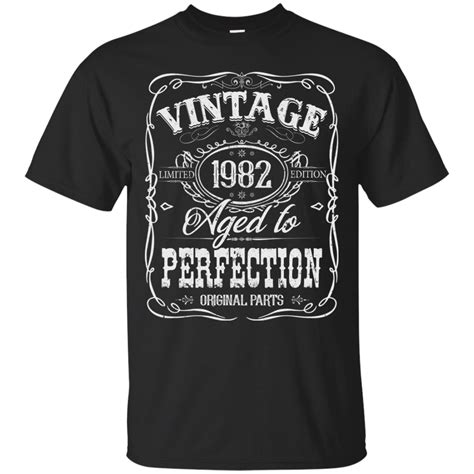 vintage 1982 age to perfection birthday t shirt minaze