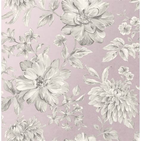 Crown Lucia Floral Mauve Wallpaper From Wallpaper Co Online Uk