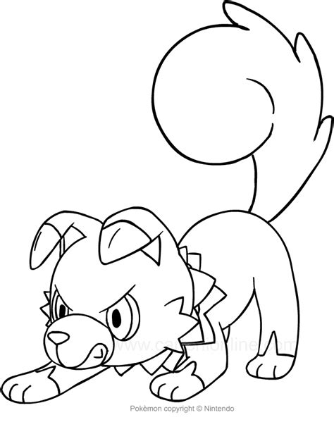Pokemon Coloring Pages Rock Ruff Coloring Pages