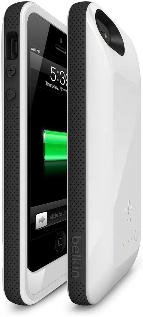 Belkin Grip Power Battery Case For Iphone 5 White 2000mah Ebay