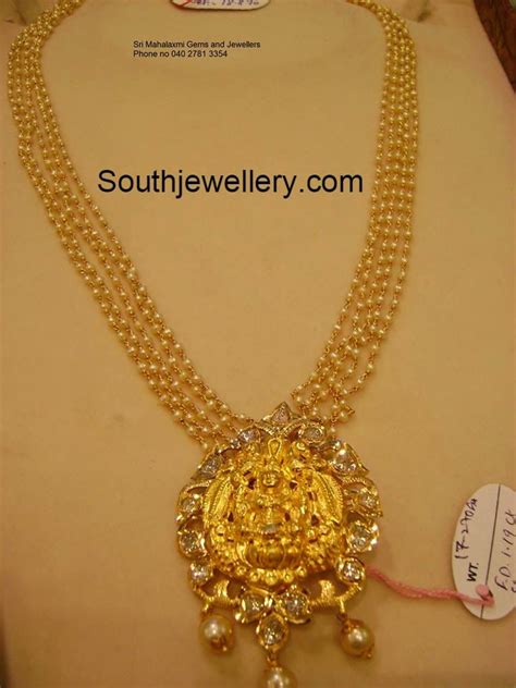 Pearls Haram With Lakshmi Pendant Pearl Jewelry Wedding Jewelry