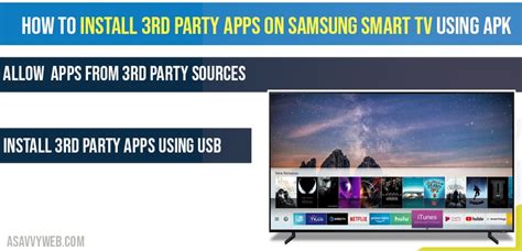 Check spelling or type a new query. How to install 3rd party apps on Samsung Smart tv using ...
