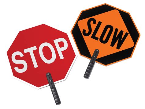Stop Slow Go Hand Held Traffic Signs