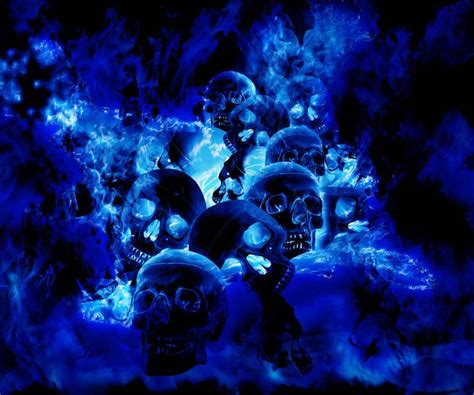 Blue Skull Wallpapers Wallpaper Cave