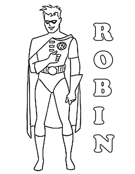 Kleuren.nu Robin kleurplaten