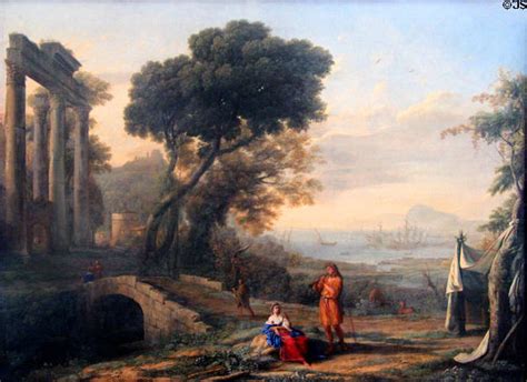 Italian Coastal Landscape In Morning Light Painting By Claude Lorrain