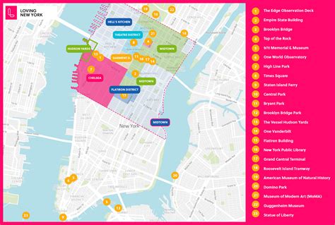 Midtown Manhattan Things To Do On A Map Night Nonstop