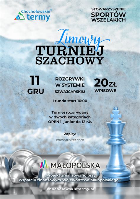 Zimowy Turniej Szachowy w Chochołowskich Termach regulamin