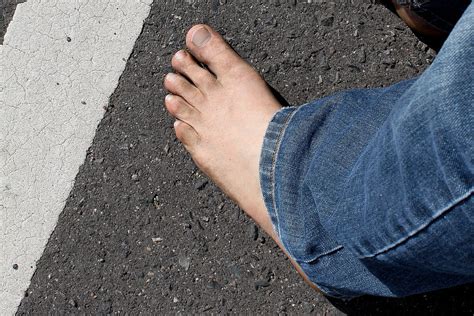 Dirty City Feet Barefoot On Parking Deck Dirty Feet Flickr