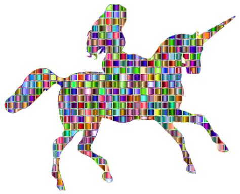 Mosaic Rider Clip Art Image Clipsafari