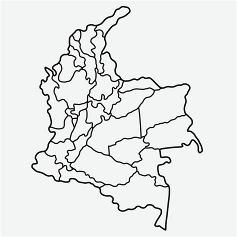 Colombia Map Drawing