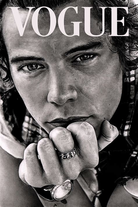 Harry Styles Vogue Cover Magazine Poster Harry Styles Vogue Etsy