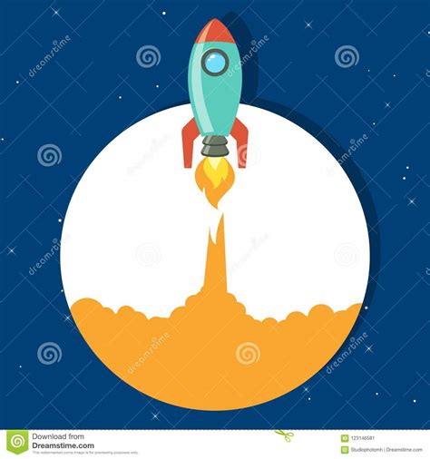 Rocket Launchrocket Shiprocket Vector Illustration Concept Of