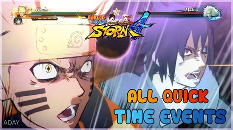 Naruto Shippuden Ultimate Ninja Storm 4 All Quick Time Events Jap