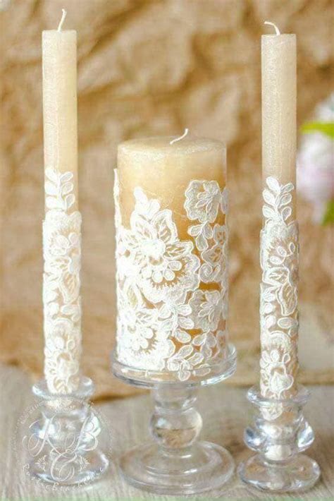 Wedding Unity Candles Diy Candles Wedding Centerpieces Wedding Table