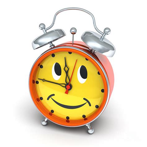 Alarm Clock With Smiley Face Digital Art By Tatiana Shepeleva