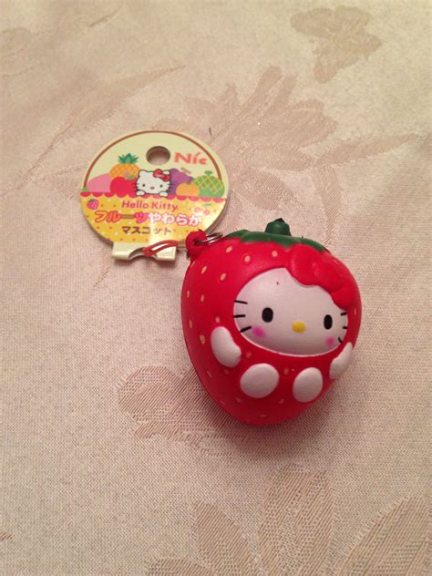 My Super Cute Hello Kitty In Strawberry Costume Squishy Hello Kitty My
