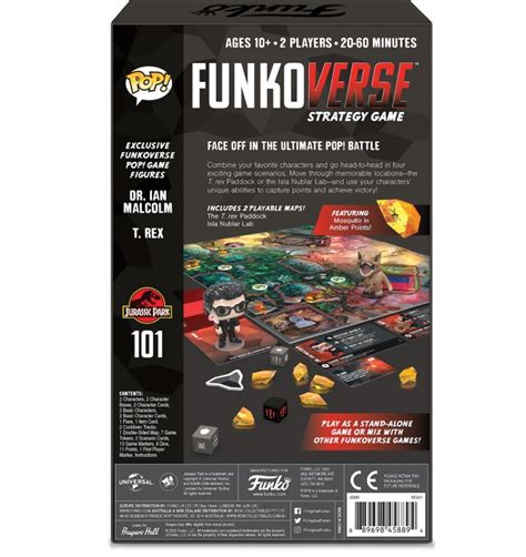 Funko Pop Funkoverse Jurassic Park 2 Pack Strategy Board Game 101