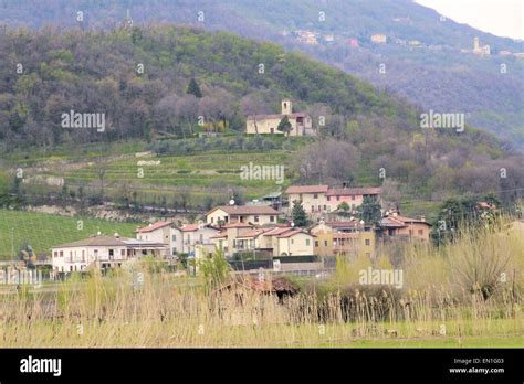 Small Hillside Village In North Italy Stock Photo Alamy