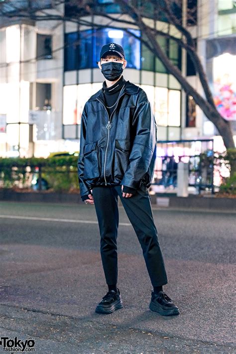 Harajuku X Cdmx All Black Mens Minimalist Japanese Street Style W Oy