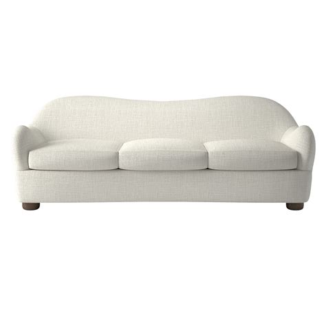 bacio lindy snow white sofa with walnut legs by ross cassidy reviews cb2 canada