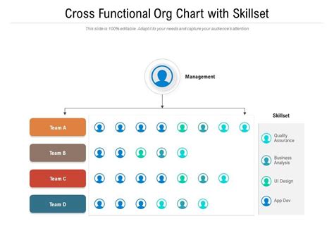 Cross Functional Org Chart With Skillset Presentation Graphics