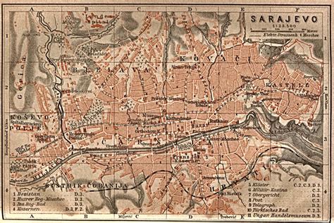 Mapa Sarajeva 1905 1500×1003 Cartography Map Sarajevo Cartography