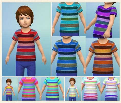 Stripes Shirt Toddler At Birksches Sims Blog Sims 4 Updates