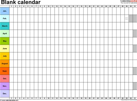 Blank Calendar 9 Free Printable Microsoft Word Templates Calendar