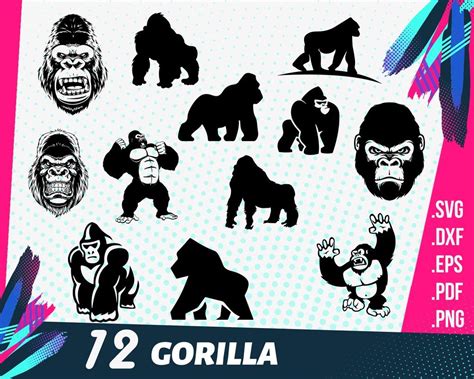 GORILLA SVG, gorilla, monkey svg, gorilla clipart, gorilla 